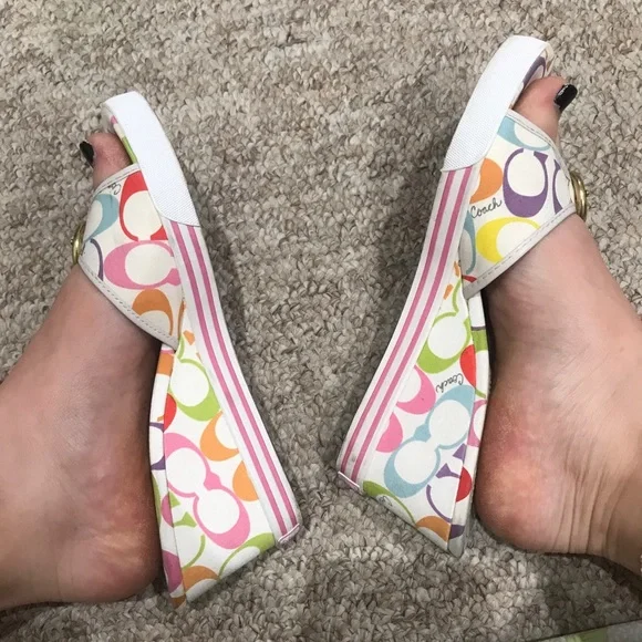 Coach Multicolor Wedges - Picture 1 of 4